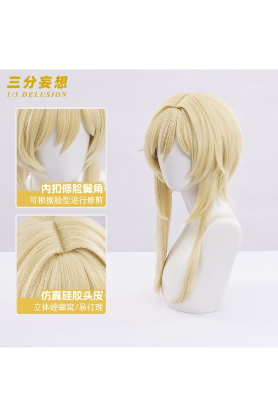 1/3 Delusion Genshin Impact Traveler Lumine Aether Cosplay Wigs